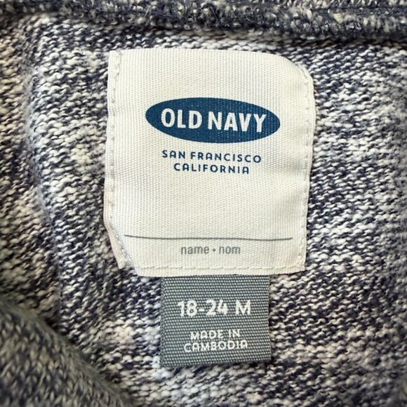 Old Navy Toddler Cardigan Gray Knit Shawl Collar Button Front 18-24M - Picture 7 of 8